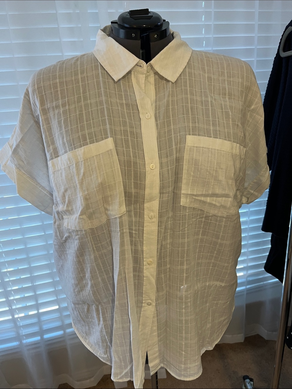 NYDJ White Camp Shirt 3x